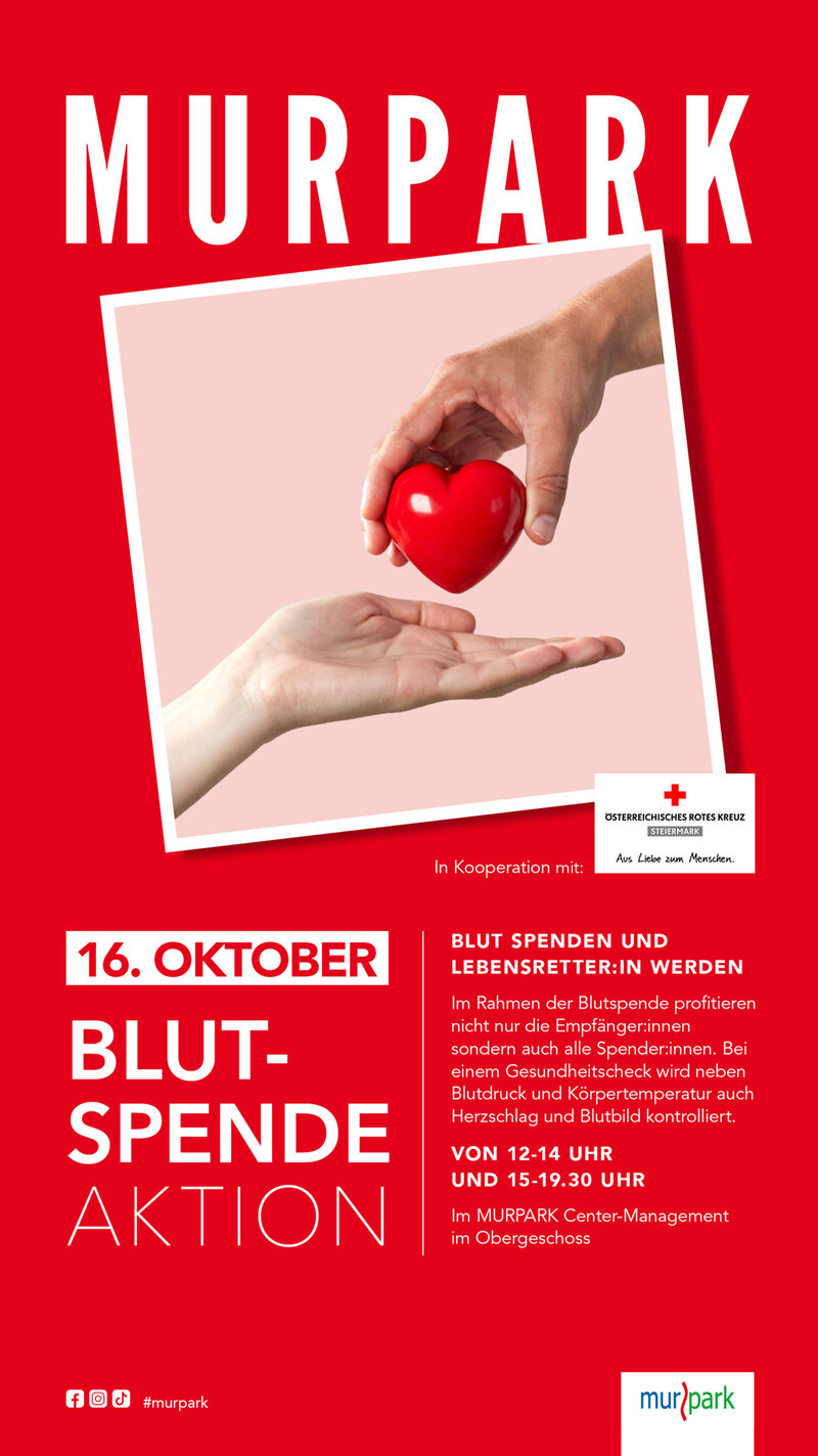Blutspendeaktion im MURPARK