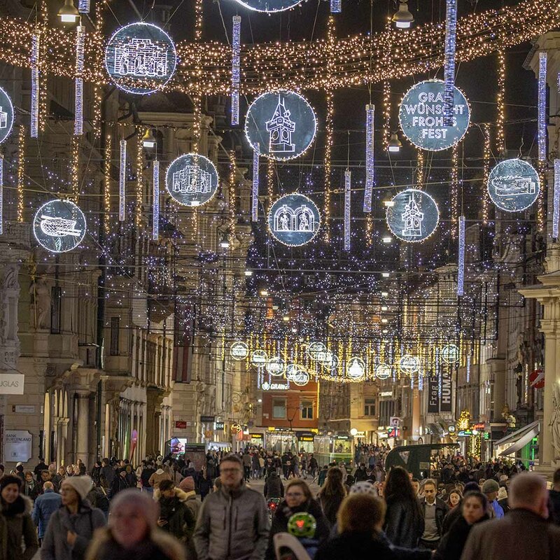 Weihnachtsbeleuchtung in Graz