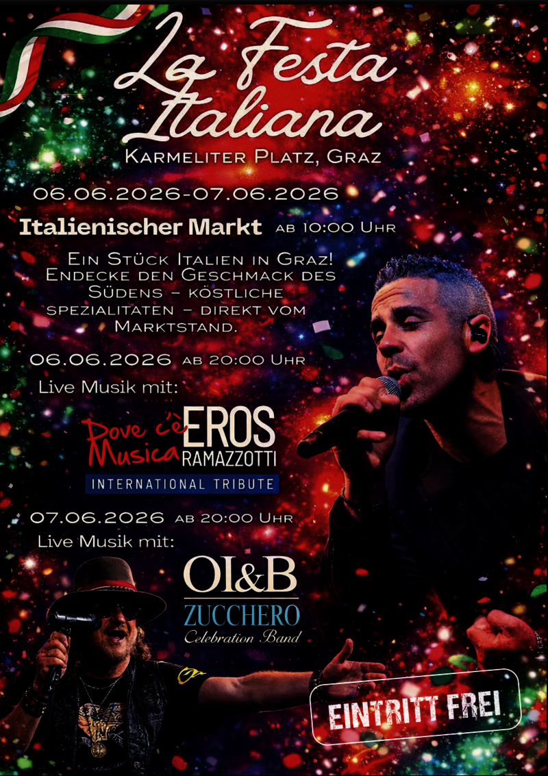 „La Festa Italiana“ im Juni in Graz