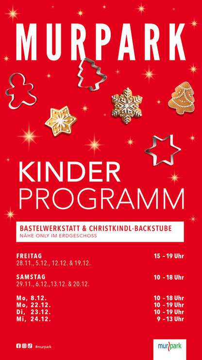 Bastelwerkstatt und Christkindl-Backstube im Murpark